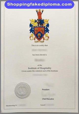 Institute of Hosptality fake Certificate from shoppingfakediploma.com
