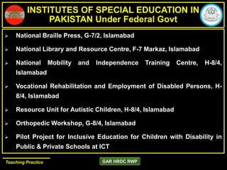 institutes of special education in Pakistan.pptx
