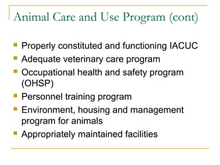 Institutional Animal Care and Use Committee (IACUC) | PPT