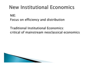 Institutional Economics