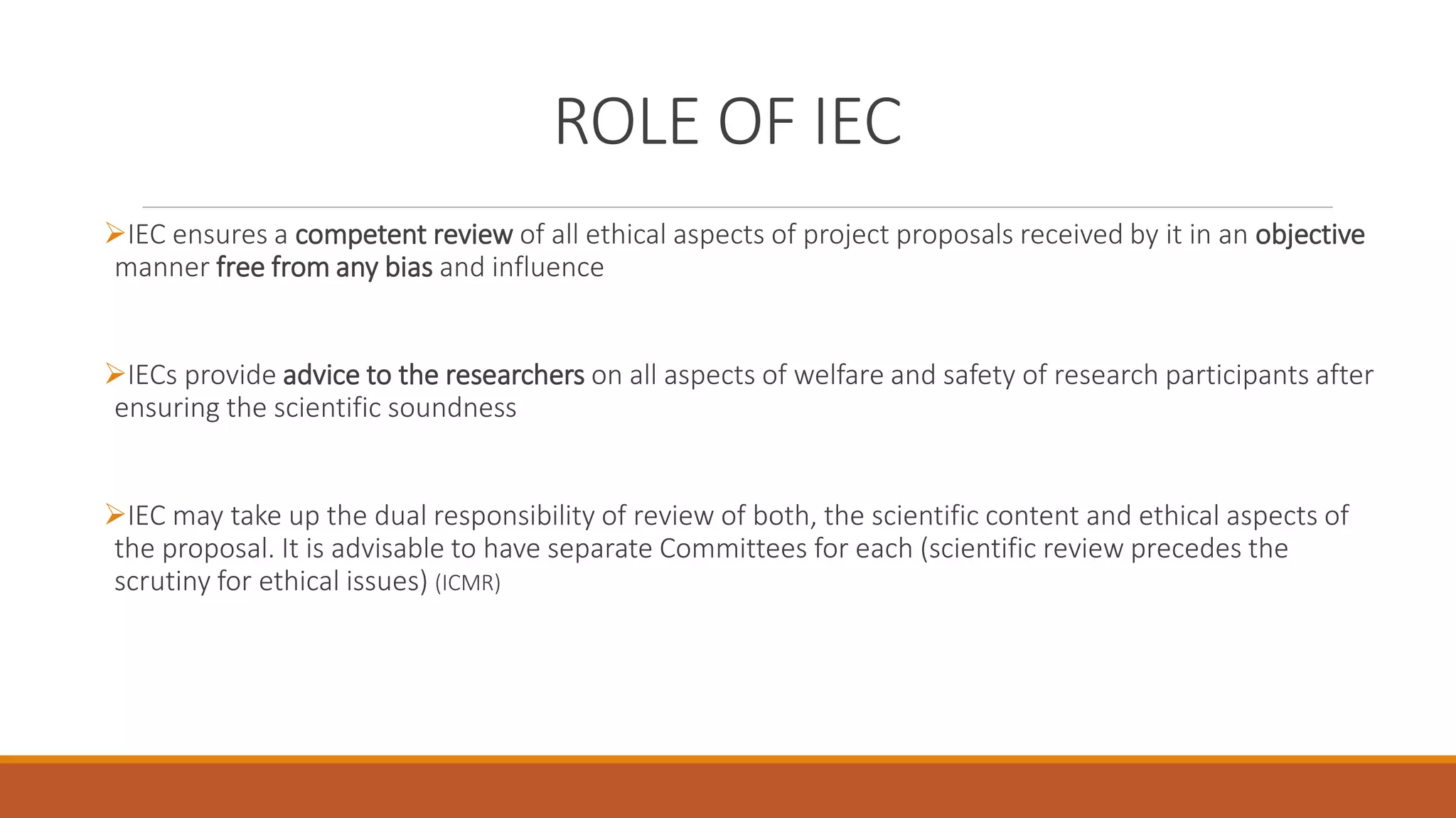 Institutional ethics committee : Roles and Responsibilities | PPTX ...