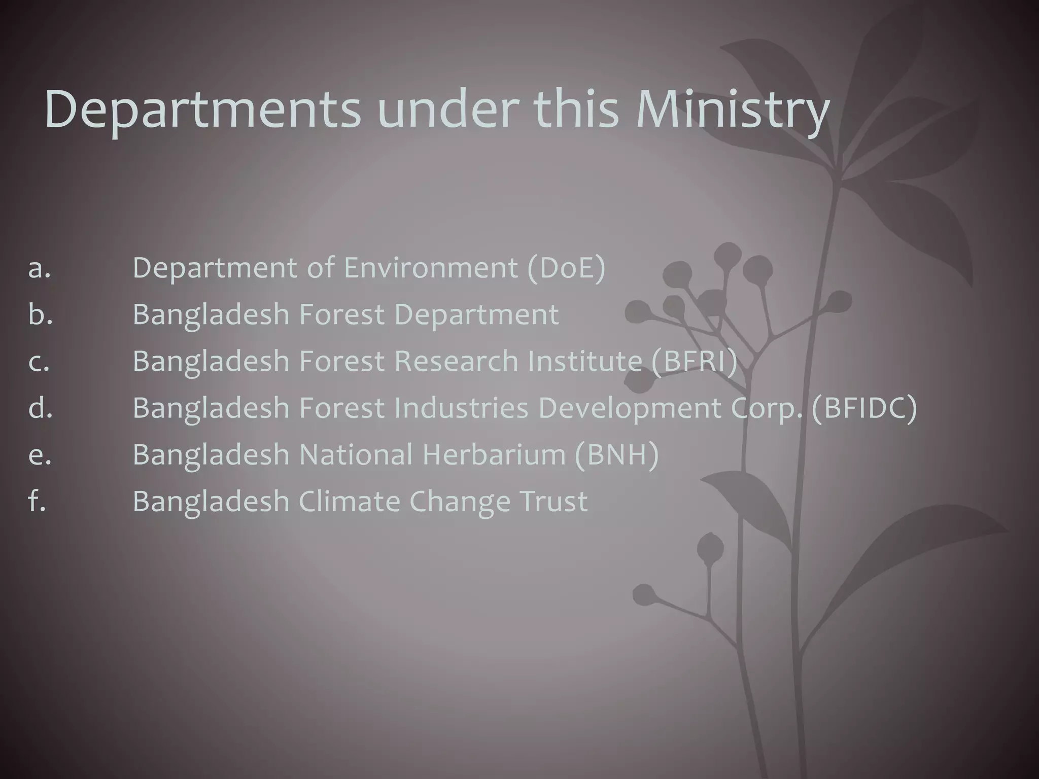 Institutional framework of environmental management in bangladesh | PPTX