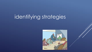 identifying strategies
 