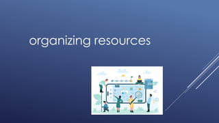 organizing resources
 