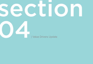 | Value Drivers Update
 