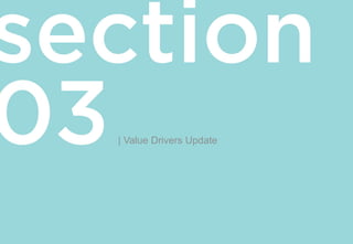 | Value Drivers Update
 