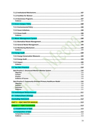 Institutional Quality & Accreditation Master Framework to achieve ...