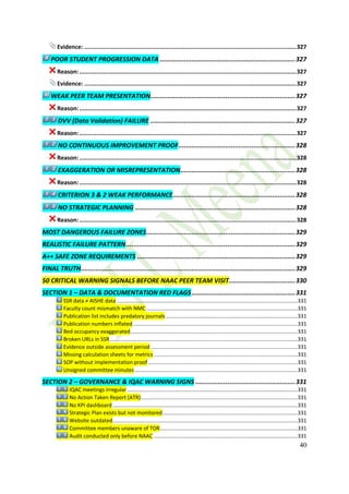 Institutional Quality & Accreditation Master Framework to achieve ...