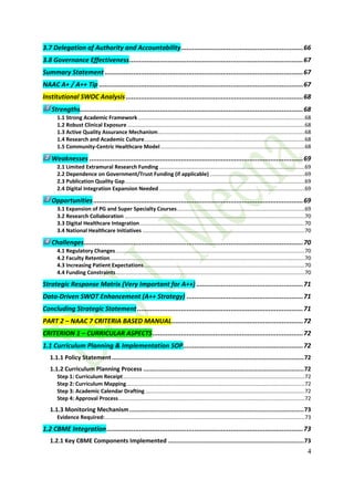 Institutional Quality & Accreditation Master Framework to achieve ...