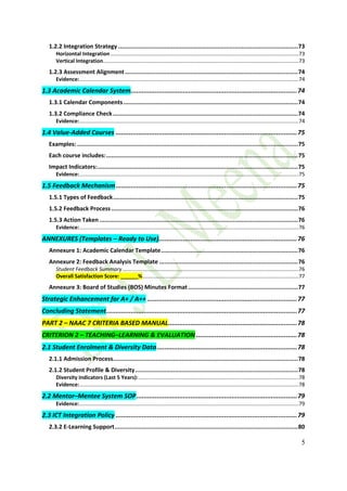 Institutional Quality & Accreditation Master Framework to achieve ...