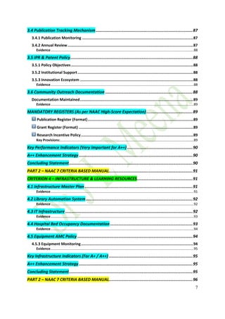 Institutional Quality & Accreditation Master Framework to achieve ...