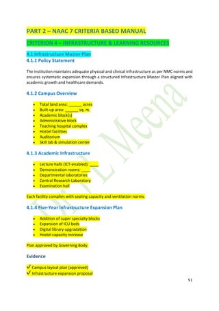 Institutional Quality & Accreditation Master Framework to achieve ...