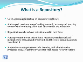 Institutional repositories | PPTX