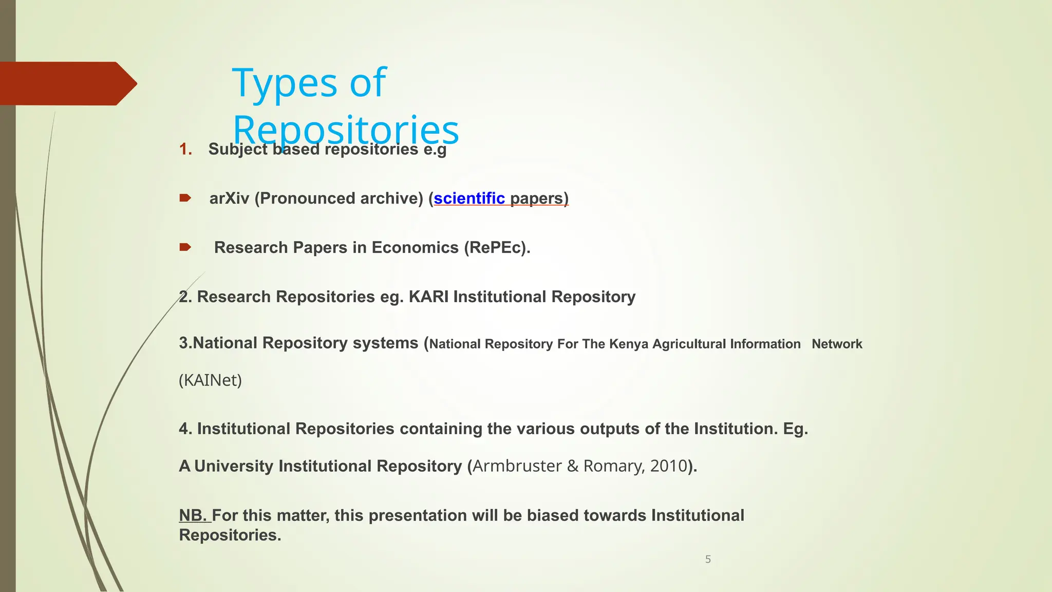 Institutional repositories...for library science.pptx