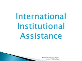 Prepared by: Dr. Parul Chotalia,
Director, TNRCMS, Rajkot
 