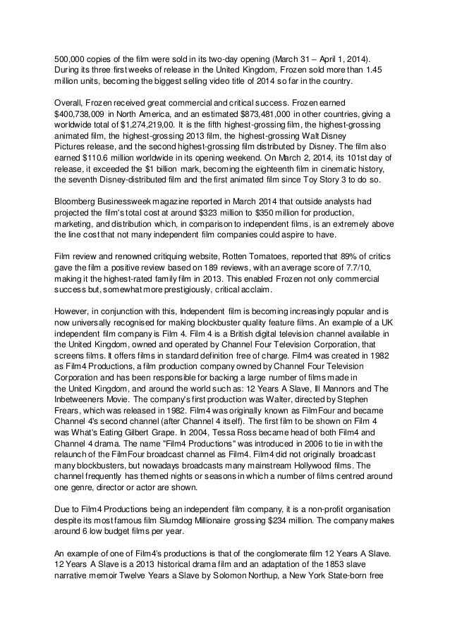 essay about frozen movie By sandra no at first glance, frozen seems to embrace a feminist perspective—at the very least, the film carries strong, independent. essay about frozen movie By sandra no at first glance, frozen seems to embrace a feminist perspective—at the very least, the film carries strong, independent.