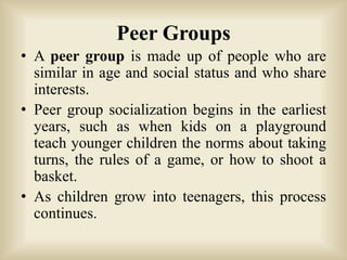 Institutions of socializations | PPTX