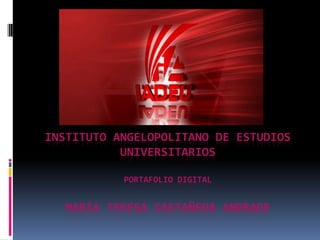 INSTITUTO ANGELOPOLITANO DE ESTUDIOS
           UNIVERSITARIOS

           PORTAFOLIO DIGITAL


  MARÍA TERESA CASTAÑEDA ANDRADE
 