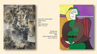 Daniel-Henry Kahnweiler.
Pablo Picasso.
1910.
Óleo sobre lienzo.
100,4 × 72,4 cm.
El sillón rojo.
Pablo Picasso.
1931.
Aceite y Ripolin en panel.
131,1 × 98,7 cm.
 