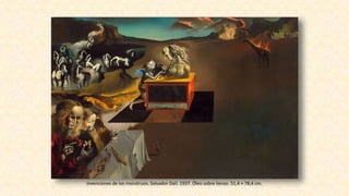 Invenciones de los monstruos. Salvador Dalí. 1937. Óleo sobre lienzo. 51,4 × 78,4 cm.
 