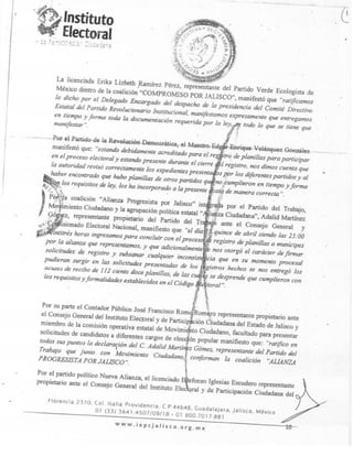IEPC. Acta Circunstanciada Registro de Candidatos 15/abril/2012