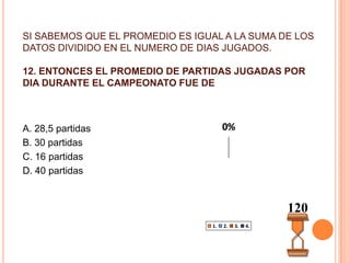 EL SIGUIENTE GRAFICO DE BARRAS  , RELACIONA EL NUMERO DE PARTIDAS DE AJEDREZ JUGADAS CADA DIA DE LA SEMANA EN UN CAMPEONATO11. EN TOTAL LA CANTIDAD DE PARTIDAS DE AJEDREZ EN LA SEMANA FUEA. 60 partidasB. 140 partidasC. 200 partidasD. 80 partidas90