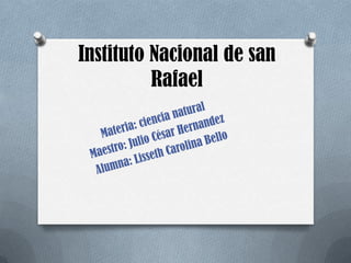 Instituto Nacional de san
Rafael
 