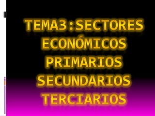 Tema3:sectores económicos primarios secundarios terciarios 