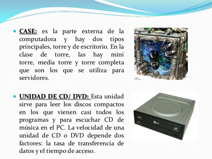 PARTES IMPORTANTES DE UN CPU