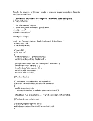Programas de Java en BlueJ | PDF