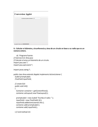 Programas de Java en BlueJ | PDF