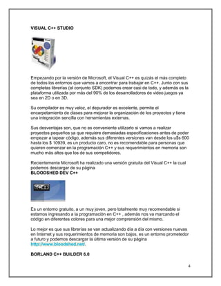 historia del lenguaje c++ | DOCX