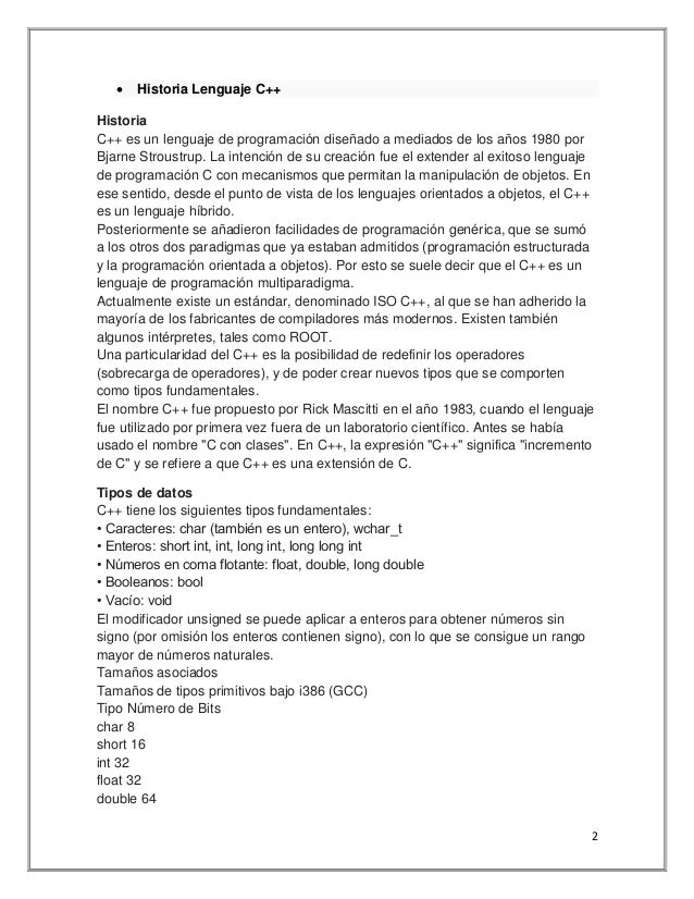 historia del lenguaje c++