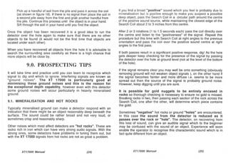 Instruction Manual Minelab XT 17000 Metal Detector English Language