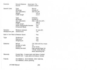 Instruction Manual Minelab XT 17000 Metal Detector English Language