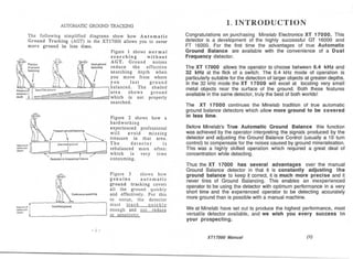 Instruction Manual Minelab XT 17000 Metal Detector English Language