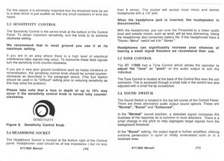 Instruction Manual Minelab XT 17000 Metal Detector English Language