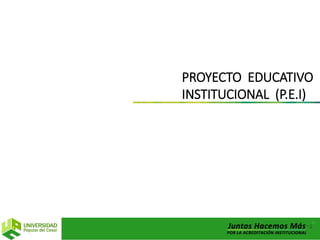 PROYECTO EDUCATIVO
INSTITUCIONAL (P.E.I)
 