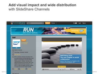 ©2013 LinkedIn Corporation. All Rights Reserved.
Add visual impact and wide distribution
with SlideShare Channels
#LinkedI...