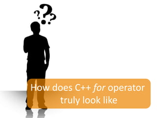 Reverse Engineering: C++ "for" operator