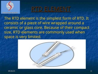 Rtd Sizes Instrumentation working Industrial Automation | PPT