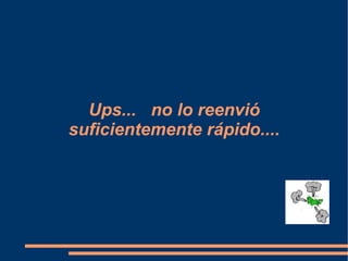 Ups...  no lo reenvió suficientemente rápido.... 