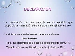 INSTRUCCIONES BÁSICAS PARA C++ | PPT