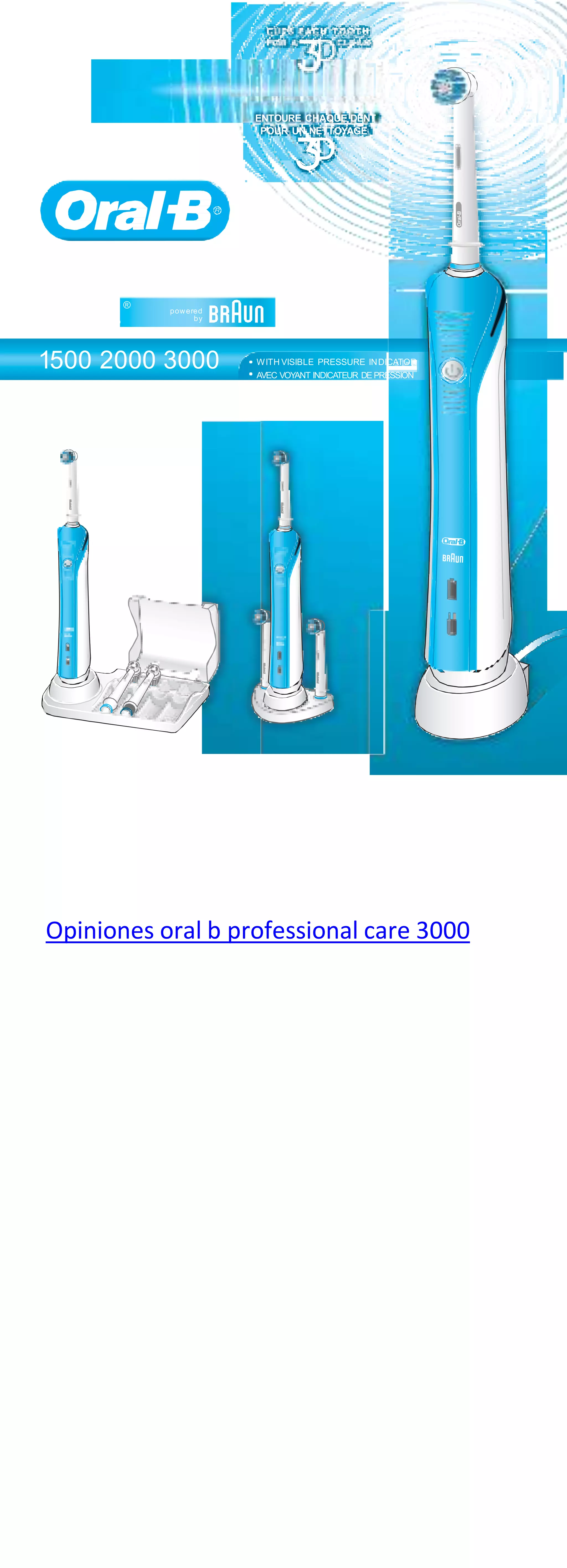 Instrucciones oral b professional care 3000 PDF