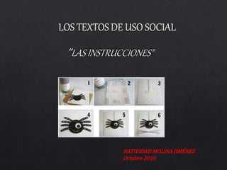 NATIVIDAD MOLINA JIMÉNEZ
Octubre 2016
 