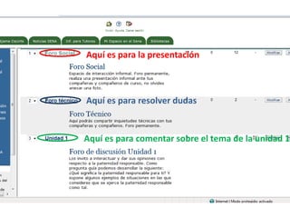 Aquí es para la presentaciónAquí es para resolver dudasAquí es para comentar sobre el tema de la unidad 1