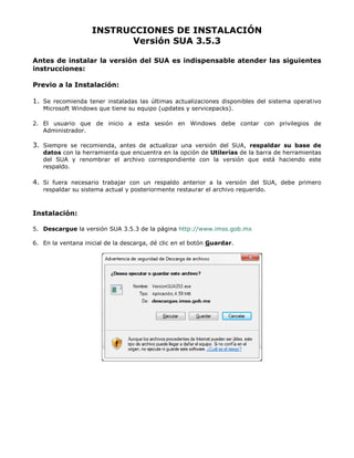 Programa Sua SUA IMSS 3.5.3 Guía de USO | PDF