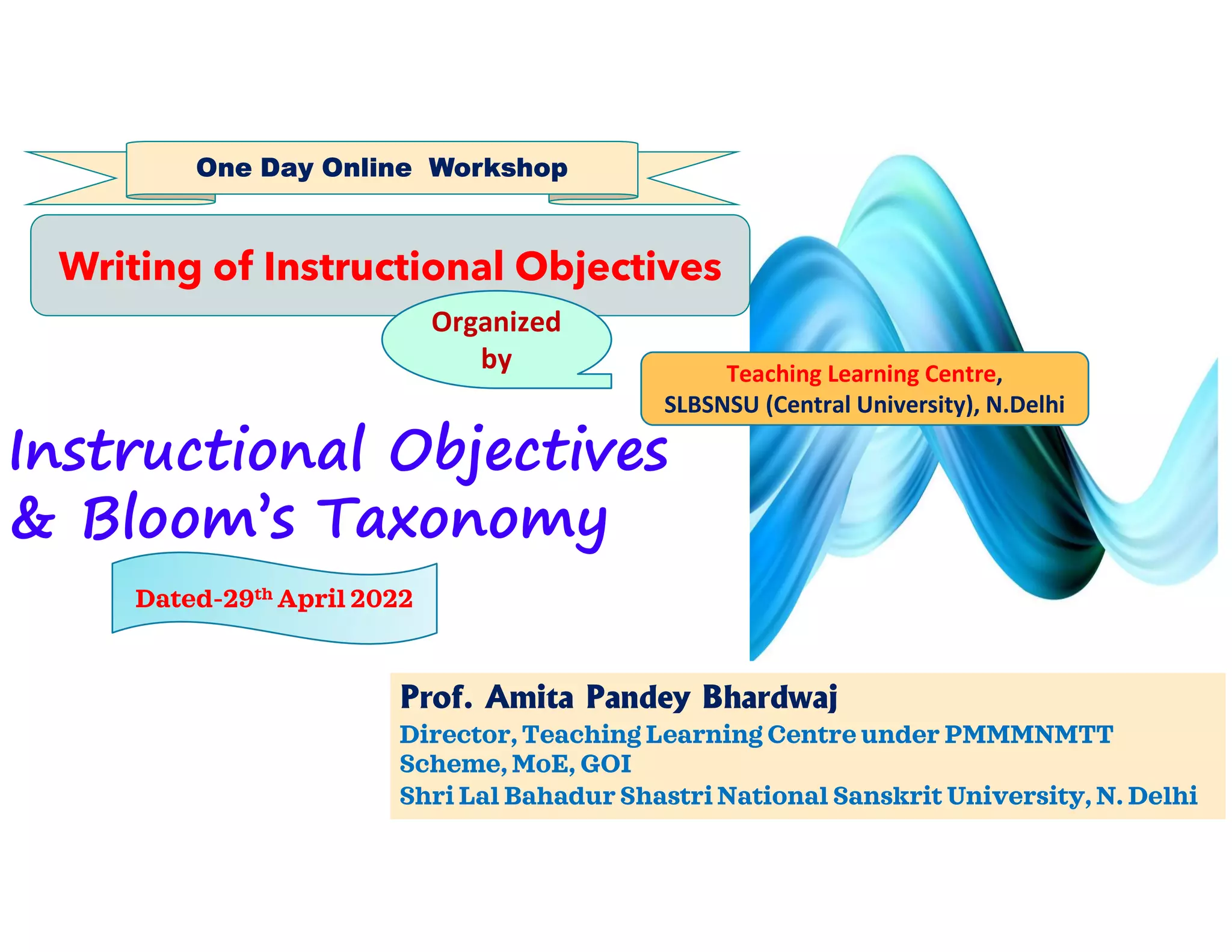 Instructional Objectives & Blooms Taxonomy | PDF