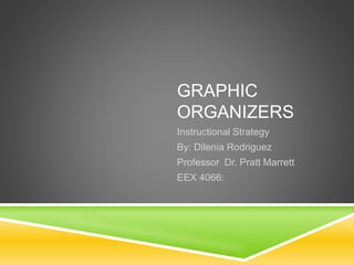 GRAPHIC
ORGANIZERS
Instructional Strategy
By: Dilenia Rodriguez
Professor Dr. Pratt Marrett
EEX 4066:
 