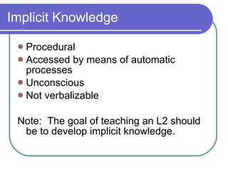 Instructed Language Learning | PPT